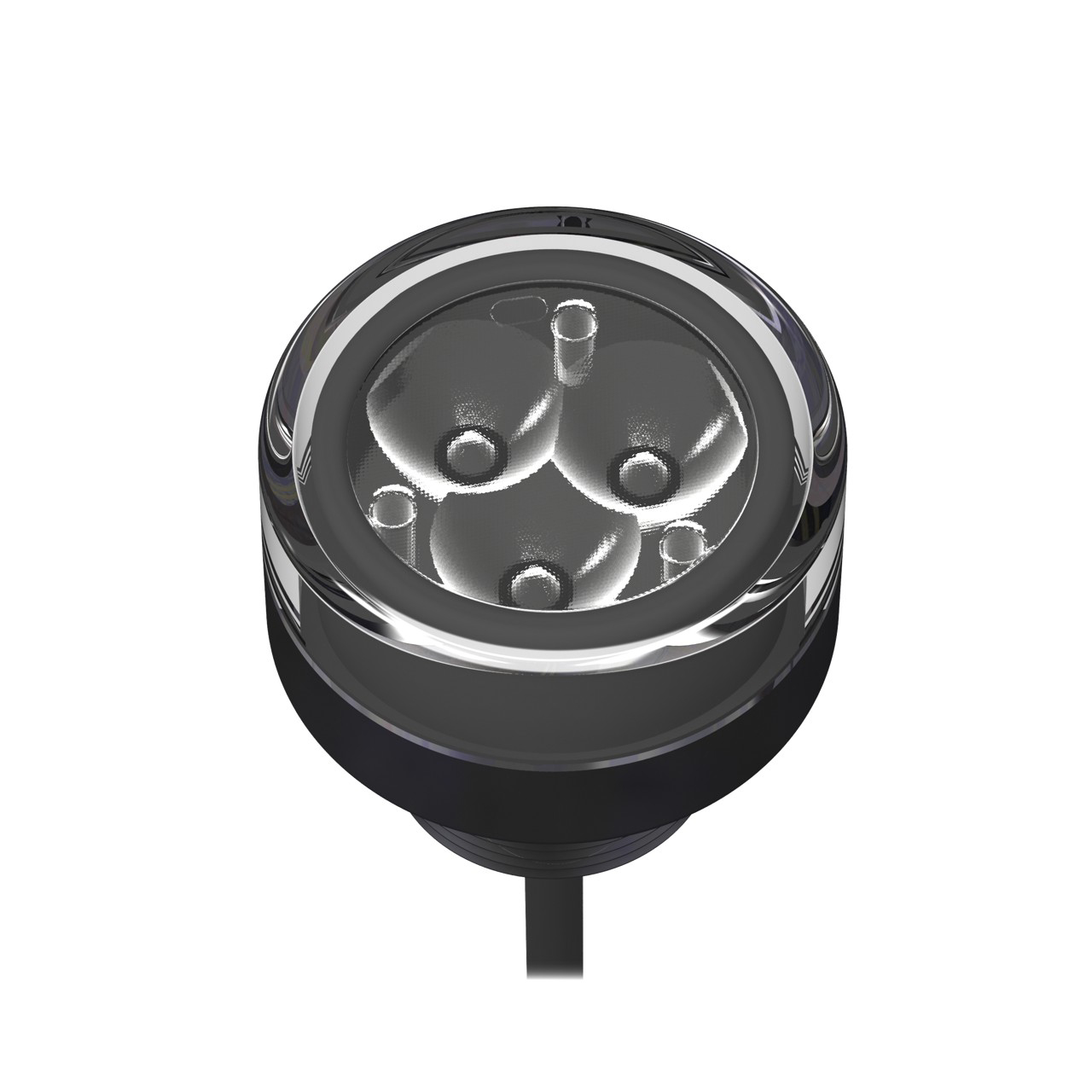 Banner Engineering LED Machine Light; Round; 50mm Diameter; Warm White Light; 12-30VDC; IP69K; Potted Cable